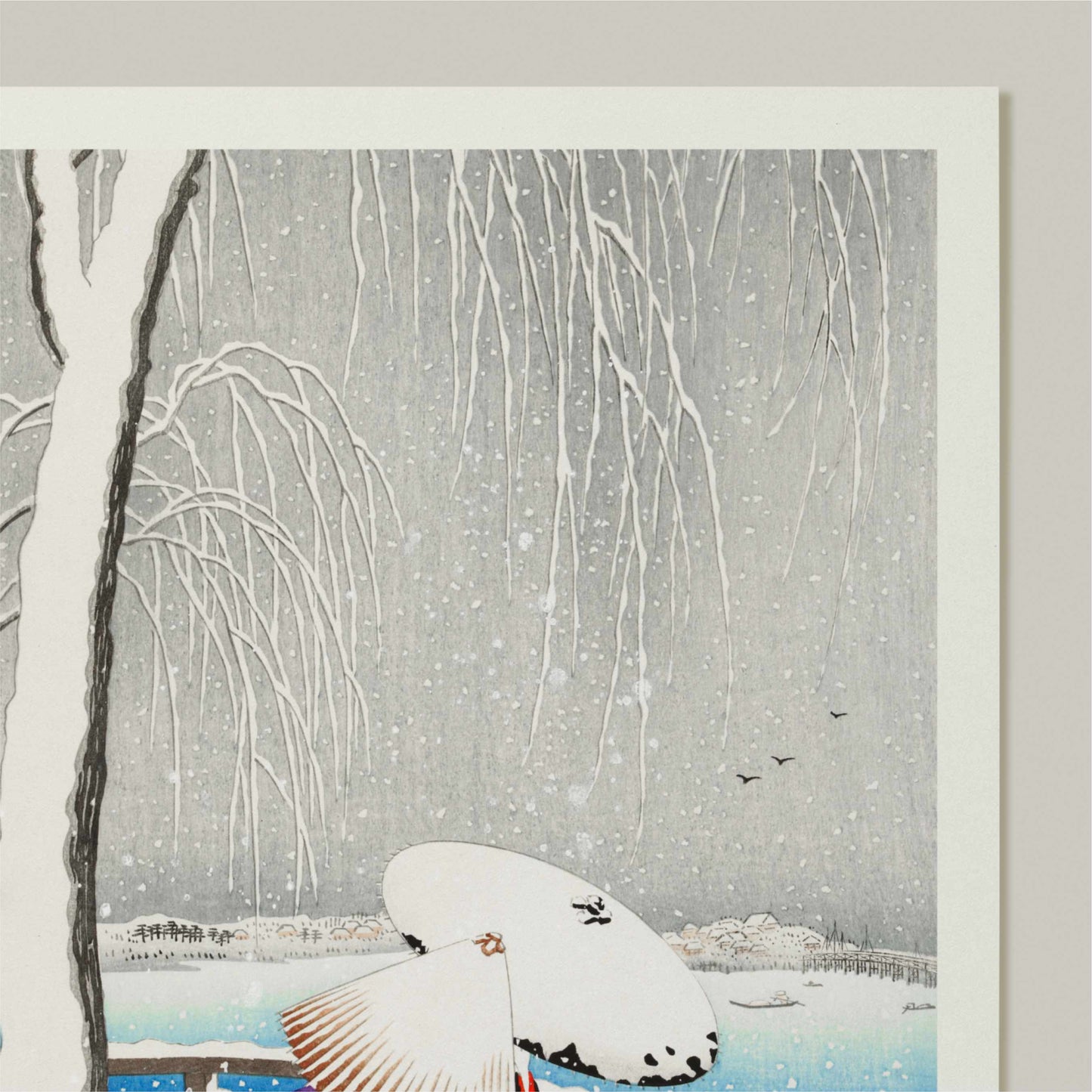 Snowy Bridge & Geishas