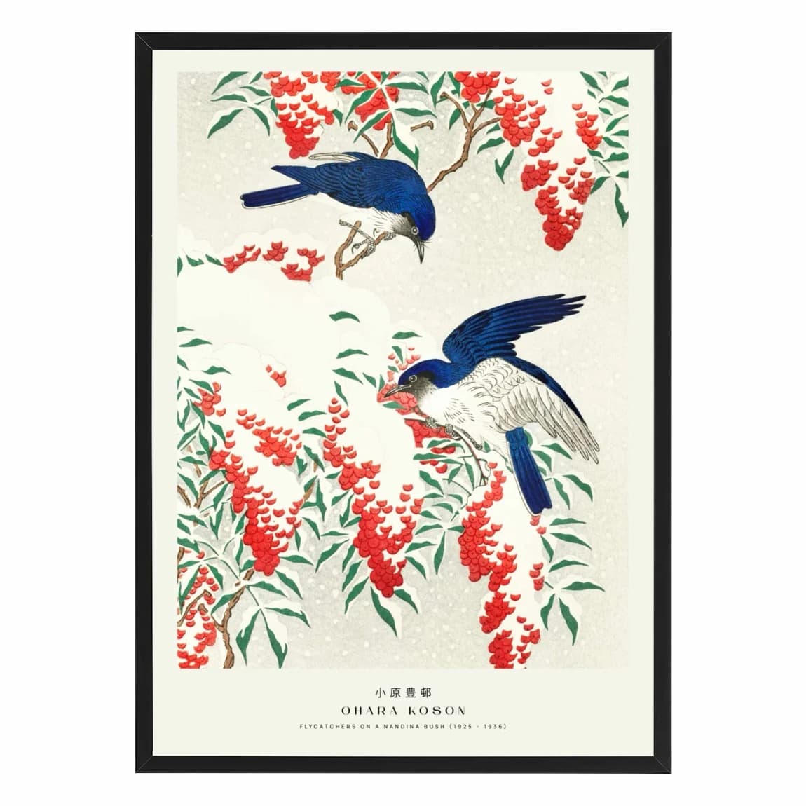 Flycatchers on Berry Bush