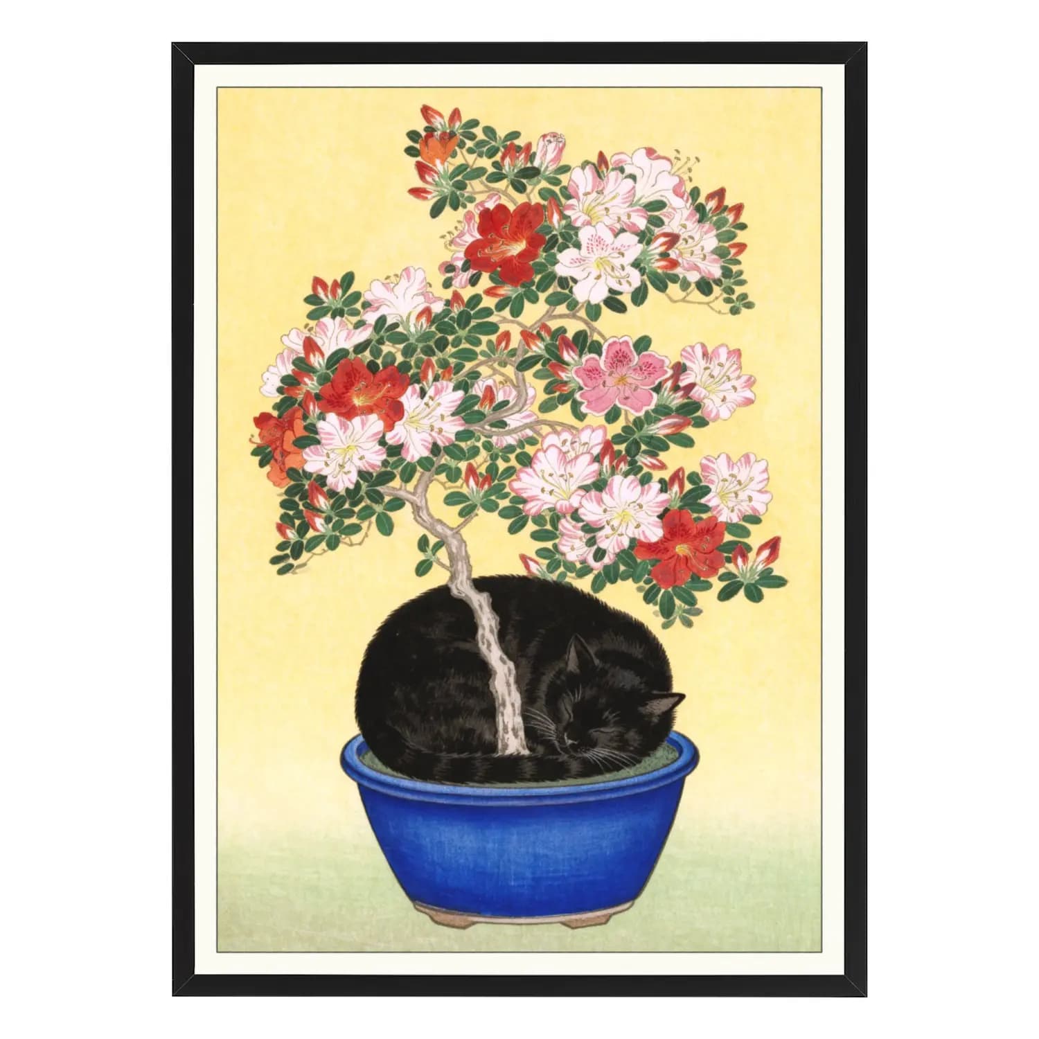 Cat Beneath the Azalea