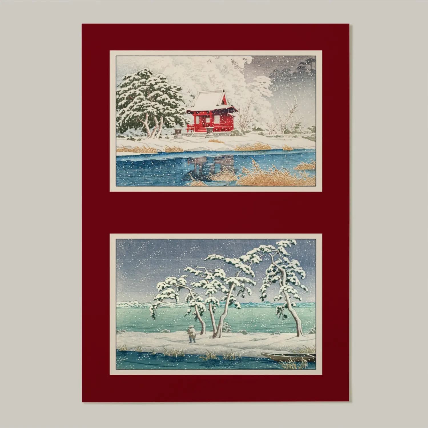 Winter Shrine and Snowy Pines - product image