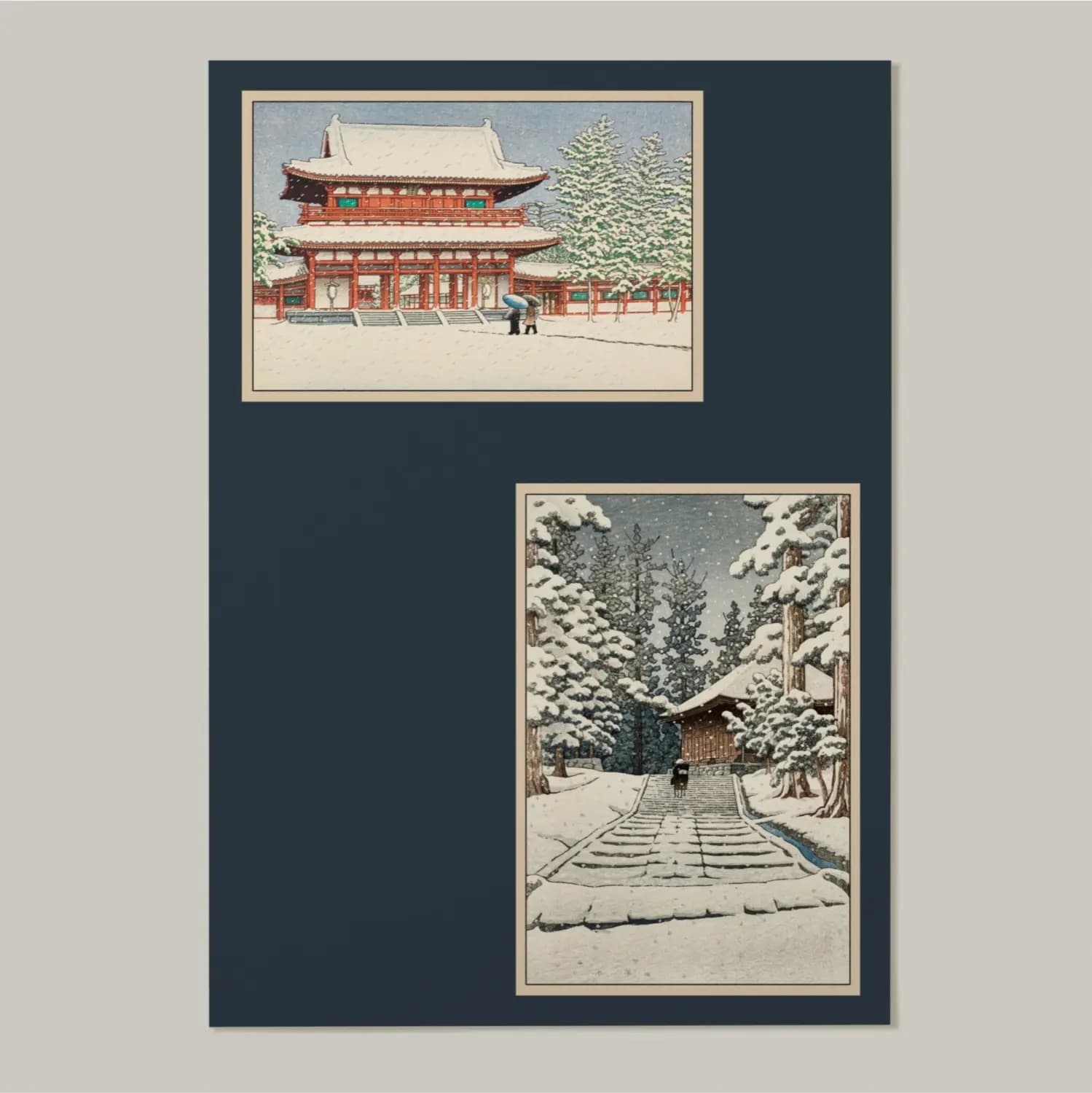 Snowy Temple Gate and Forest Shrine - product image
