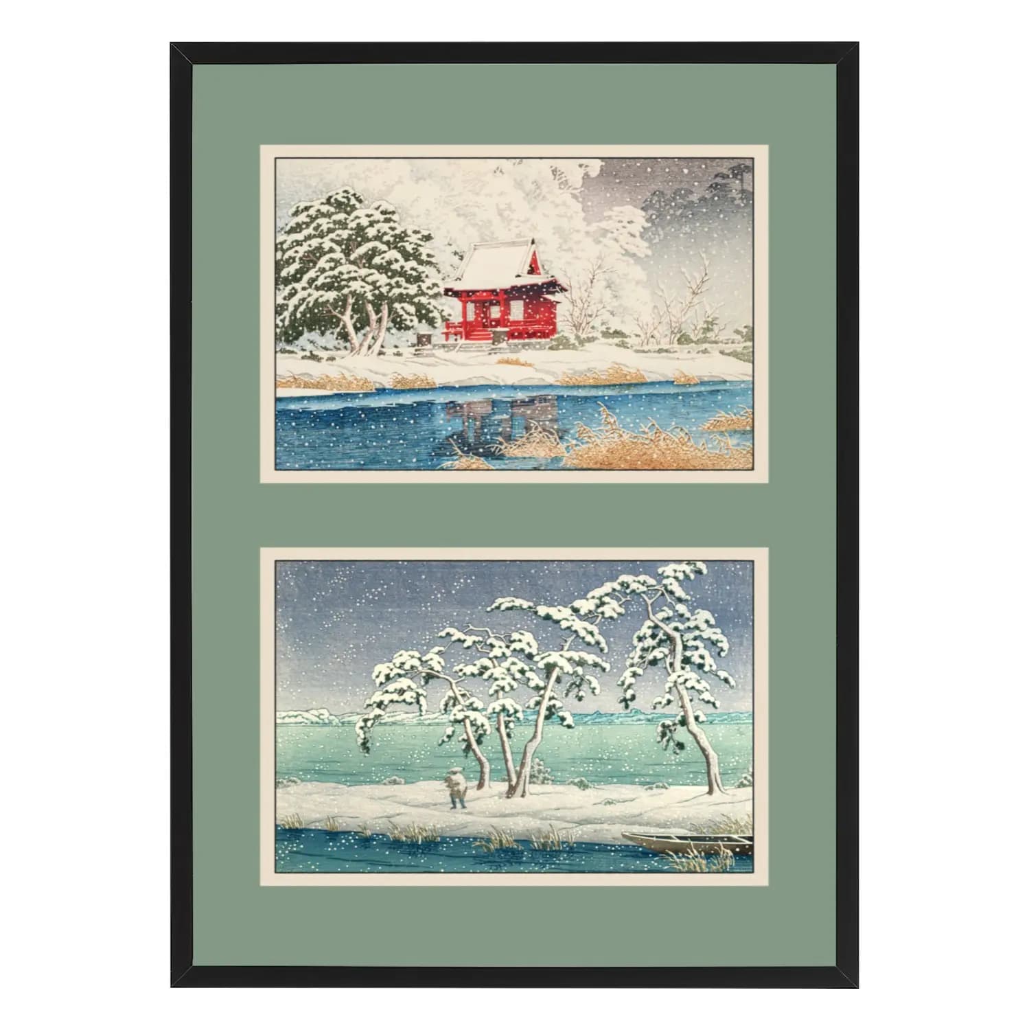 Snowy Japanese Postcards