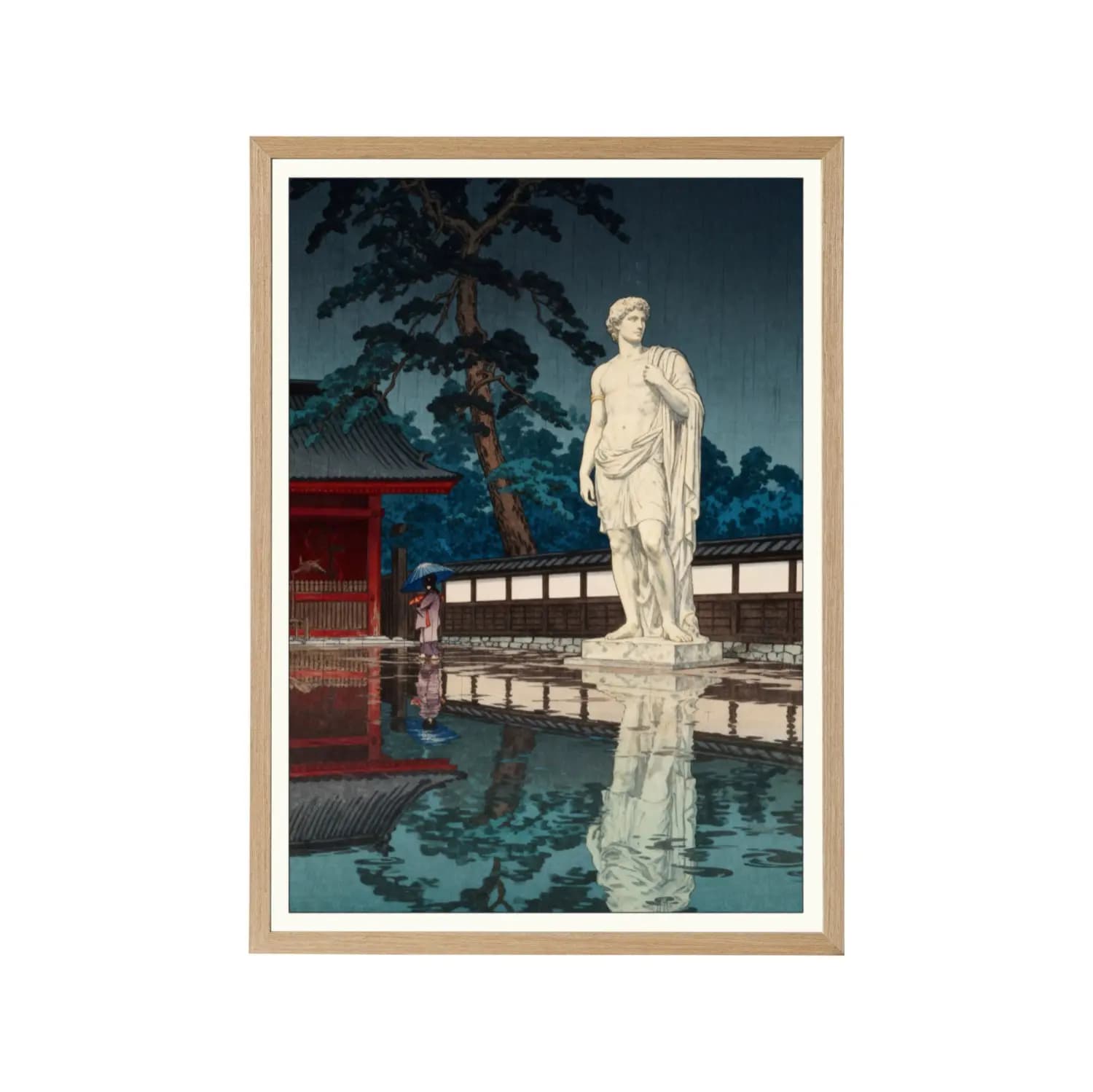 Statue Beneath Spring Showers at Gokokuji Temple - product image