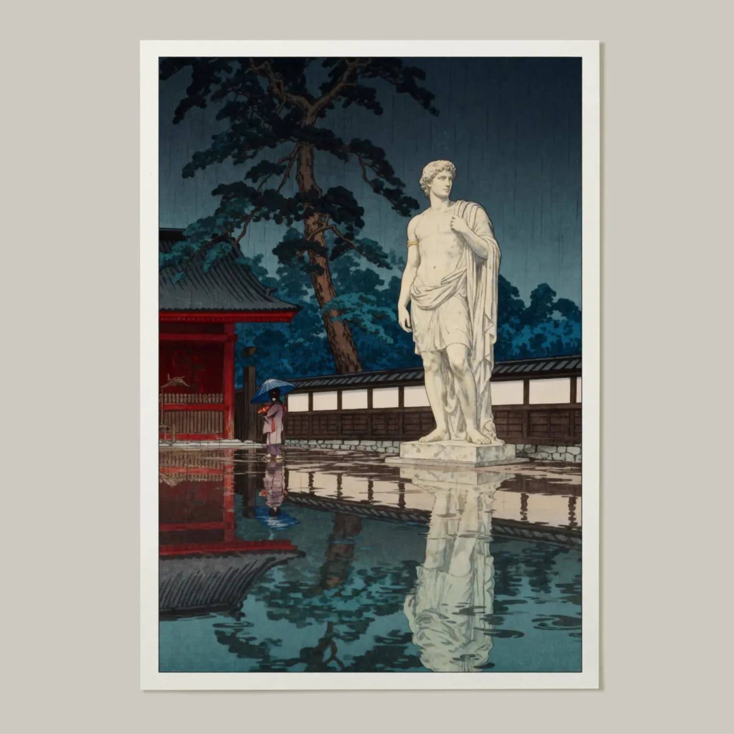 Statue Beneath Spring Showers at Gokokuji Temple - product image
