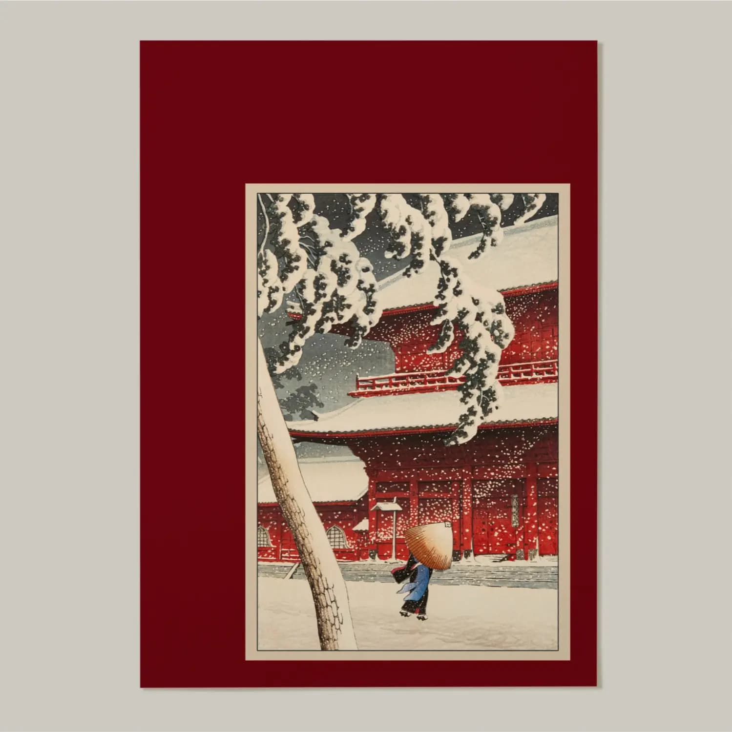 Red Temple in Snow - product image