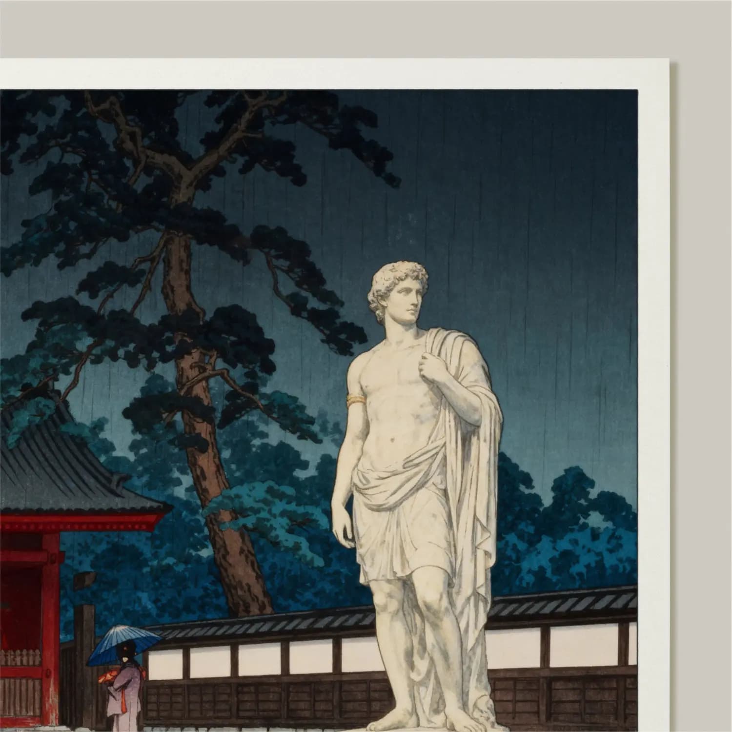 Statue Beneath Spring Showers at Gokokuji Temple - product image