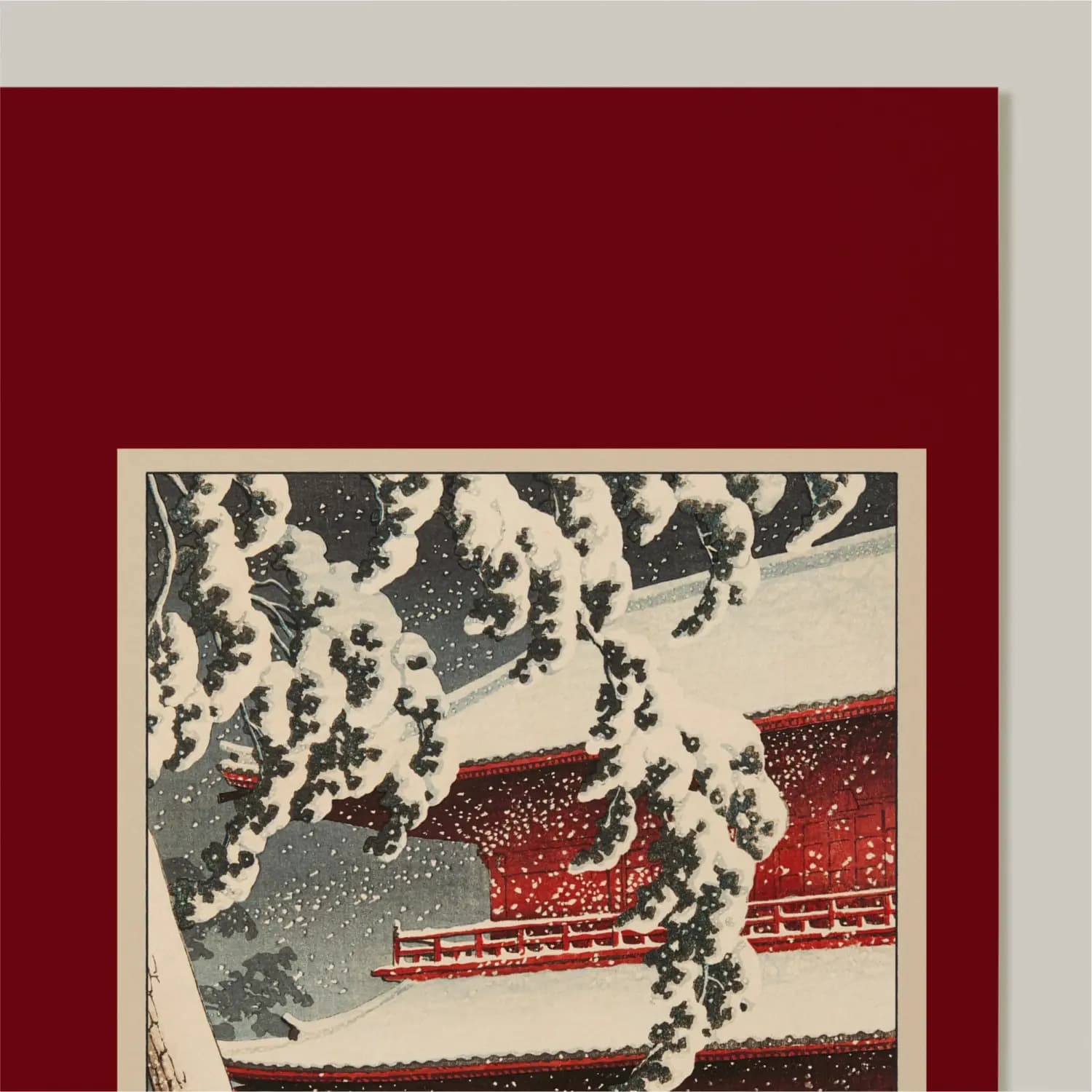 Red Temple in Snow - product image