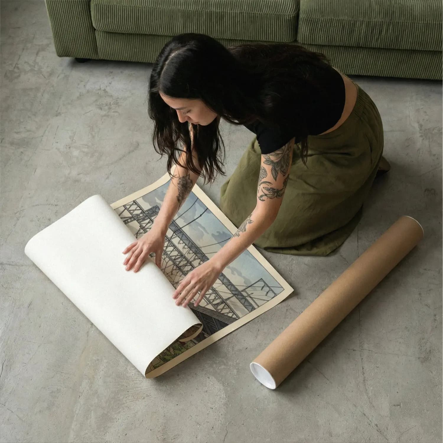 Red Train at the Morning Station - product image