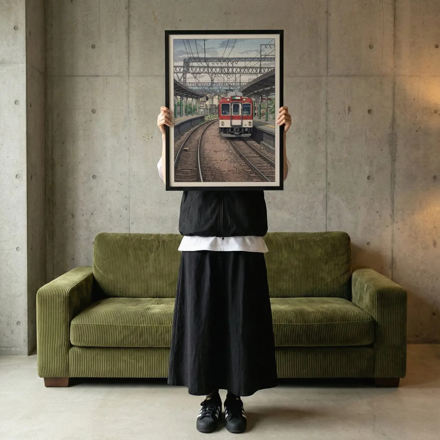 Red Train at the Morning Station - product image